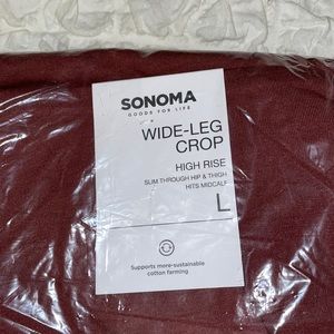 Sonoma wide leg crop pants size L